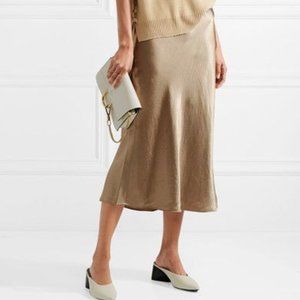 Vince Textured Midi Skirt Gold